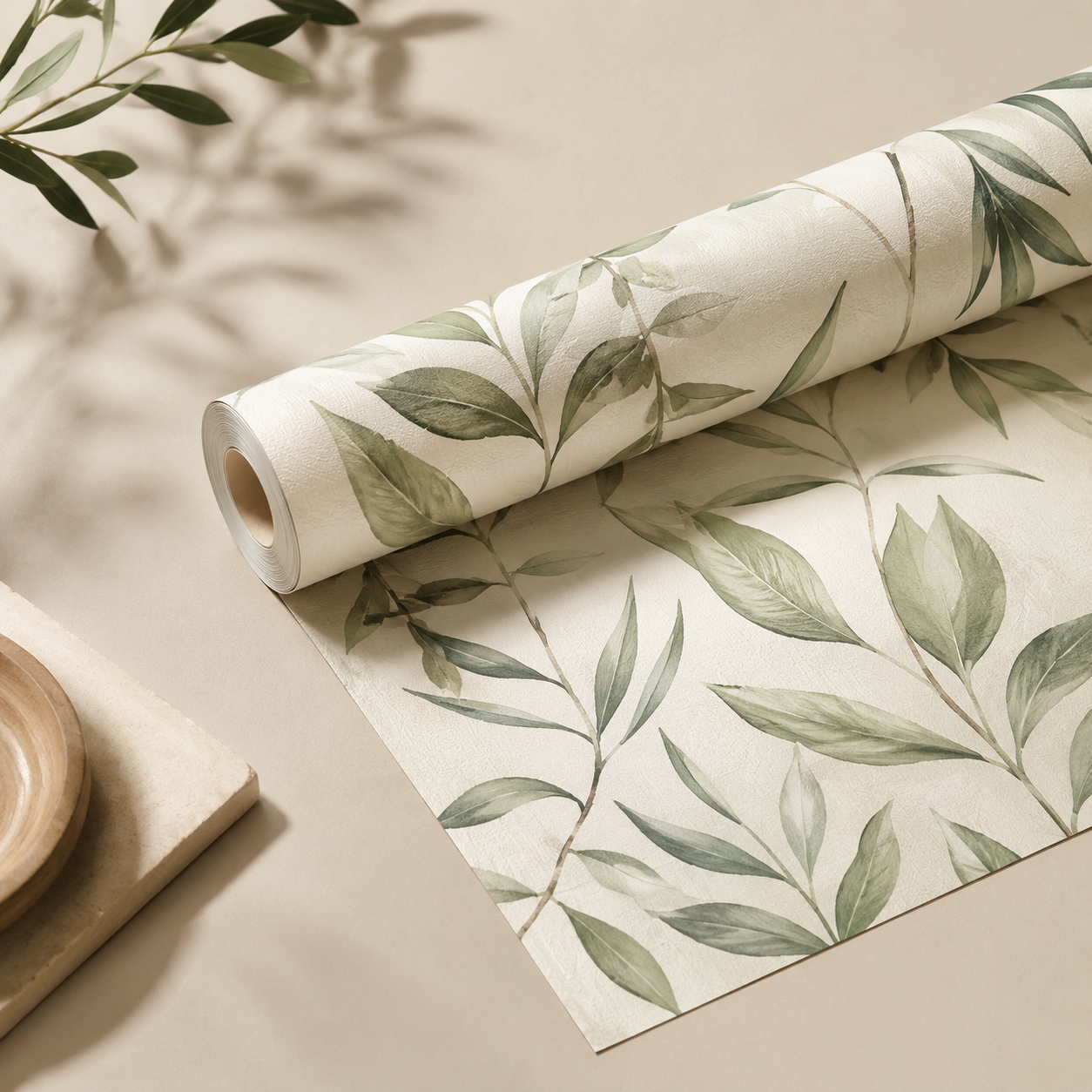 Neutral Linen Textural wallpaper